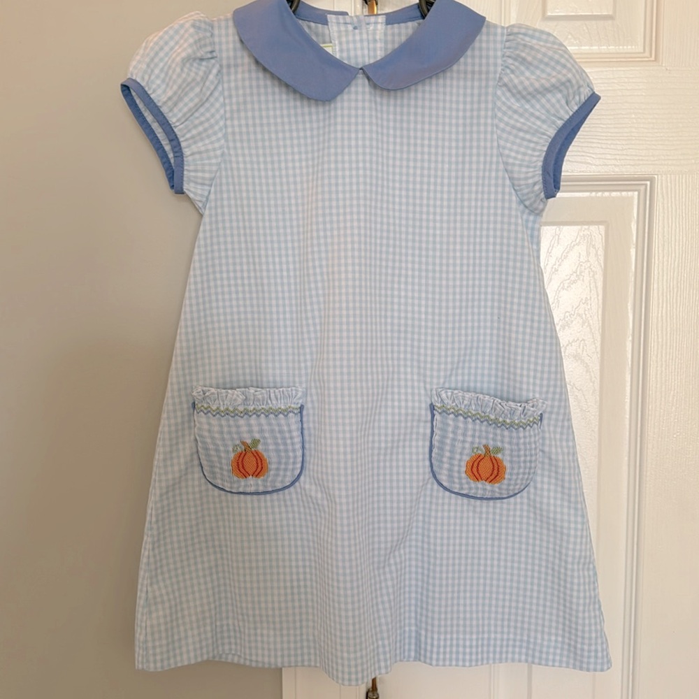 6 Smocked Pumpkin Dress